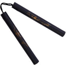 Harjoitusase - Nunchaku - Vaahtomuovi, naru - Musta/Kulta