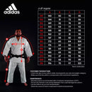 Judopuku - Adidas - Champion III - Regular fit, Valkoinen/Kulta