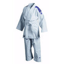 Judogi Adidas - Club 350 judopuku - Valkoinen, siniset raidat
