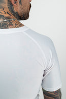 Rash Guard - Nippon Sport - 'Classic' - Lyhythihainen - Valkoinen