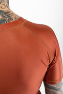 Rash Guard - Nippon Sport - 'Classic' - Lyhythihainen - Ruskea