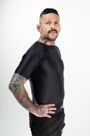Rash Guard - Nippon Sport - 'Classic' - Lyhythihainen - Musta