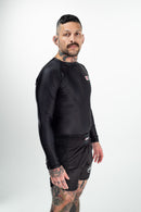 Rash Guard - Nippon Sport - 'Classic' - Pitkähihainen - Musta