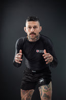 Rash Guard - Nippon Sport - 'Classic' - Pitkähihainen - Musta