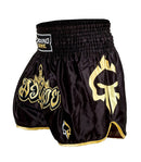 Muay Thai Shortsit - Ground Game - Musta/Kulta