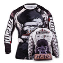 Rashguard - Tatami - 'Chess Gorilla' - White-Black