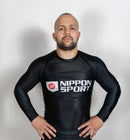 Rash Guard - Nippon Sport - 'Pitkähihainen' - Musta